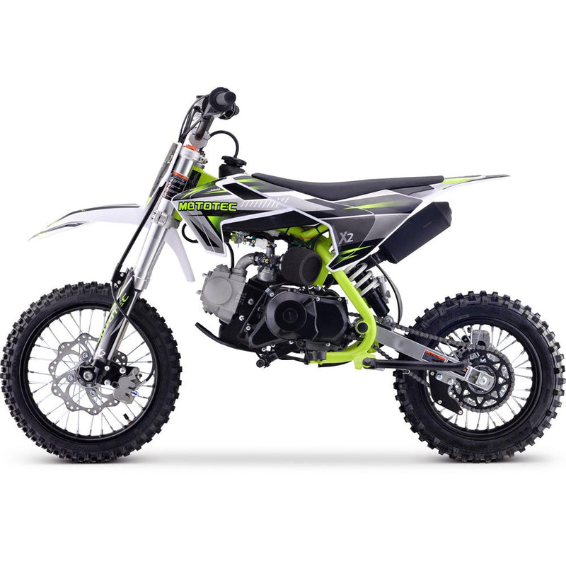Mototec X2 110cc 4-stroke Gas Dirt Bike Green