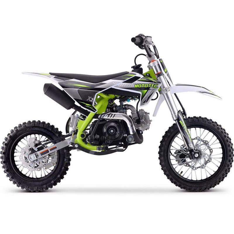 Mototec X2 110cc 4-stroke Gas Dirt Bike Green