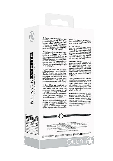 B&w Silicone Ring Gag W/ Adjustable Straps - GreatEagleInc