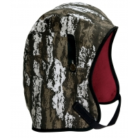 Camouflage hard hat with attached face shield and chin strap