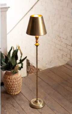 Antique Gold Table Lamp With Metal Shade - Gold / 1 - Lamps & Lights