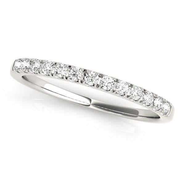 14k White Gold Timeless Diamond Wedding Ring (1/5 cttw) - 6.5 - Jewelry