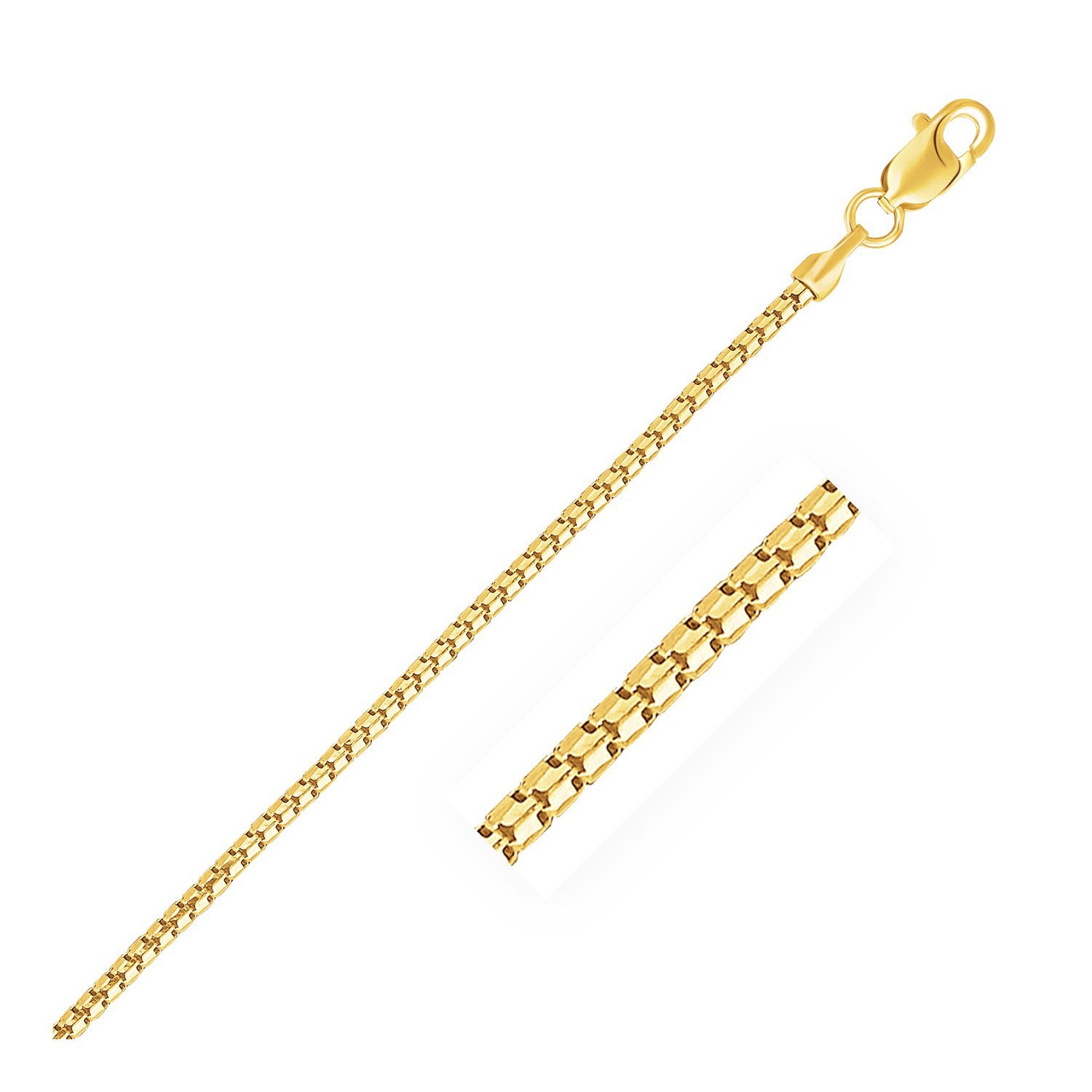 14k Yellow Gold Ice Chain 1.3mm - 16" - Jewelry