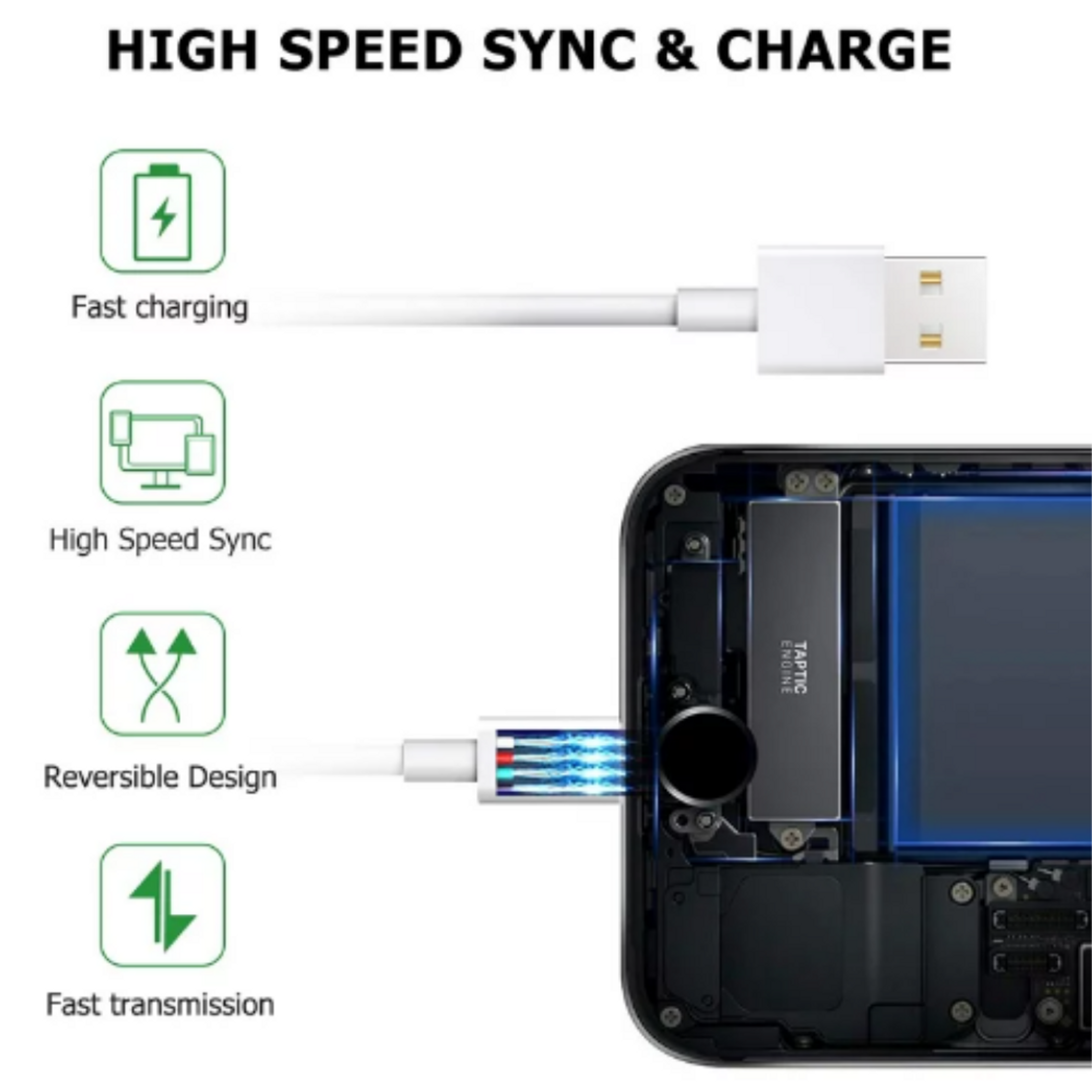 3ft USB Charger Data Cable Cord For iPhone - Device Accessories | CN, Device Accessories, Electronics