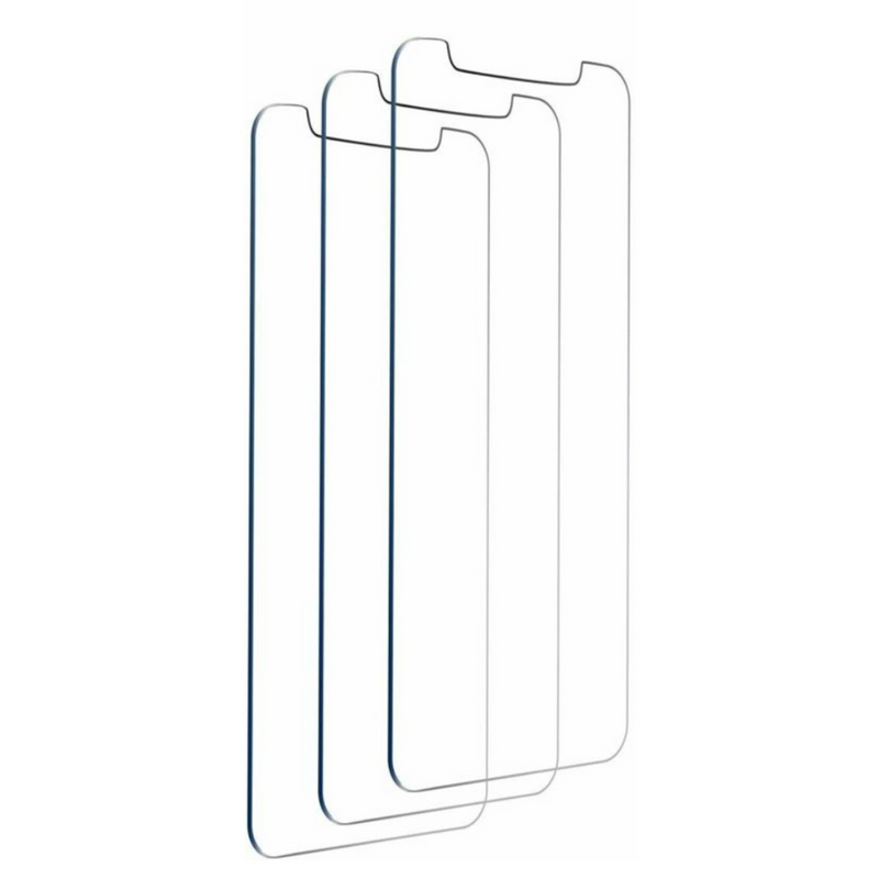 Three clear tempered glass screen protector sheets for iPhone 11