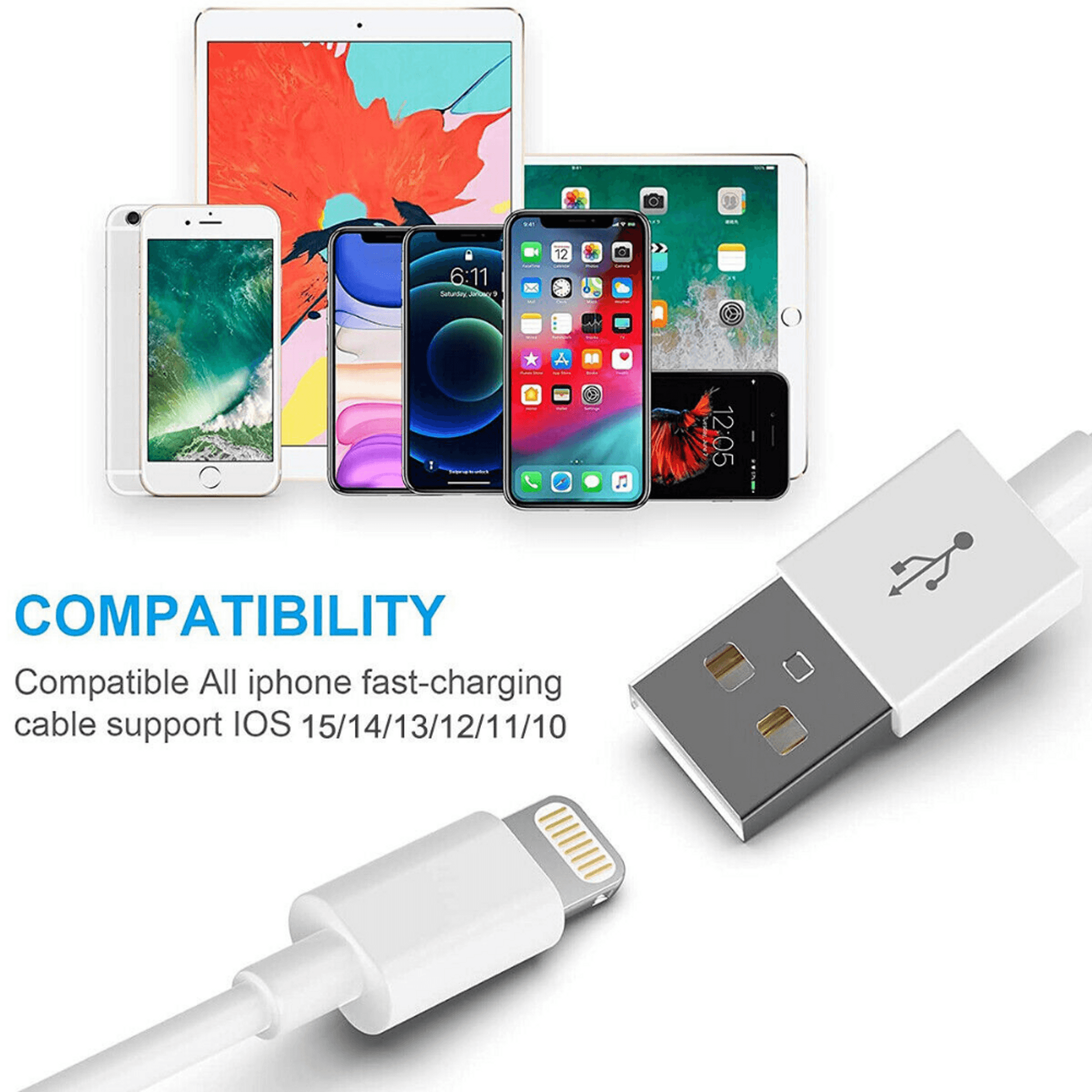 2pack 10FT Long Charging Cable for iPhone - Device Accessories | CN, Device Accessories, Electronics