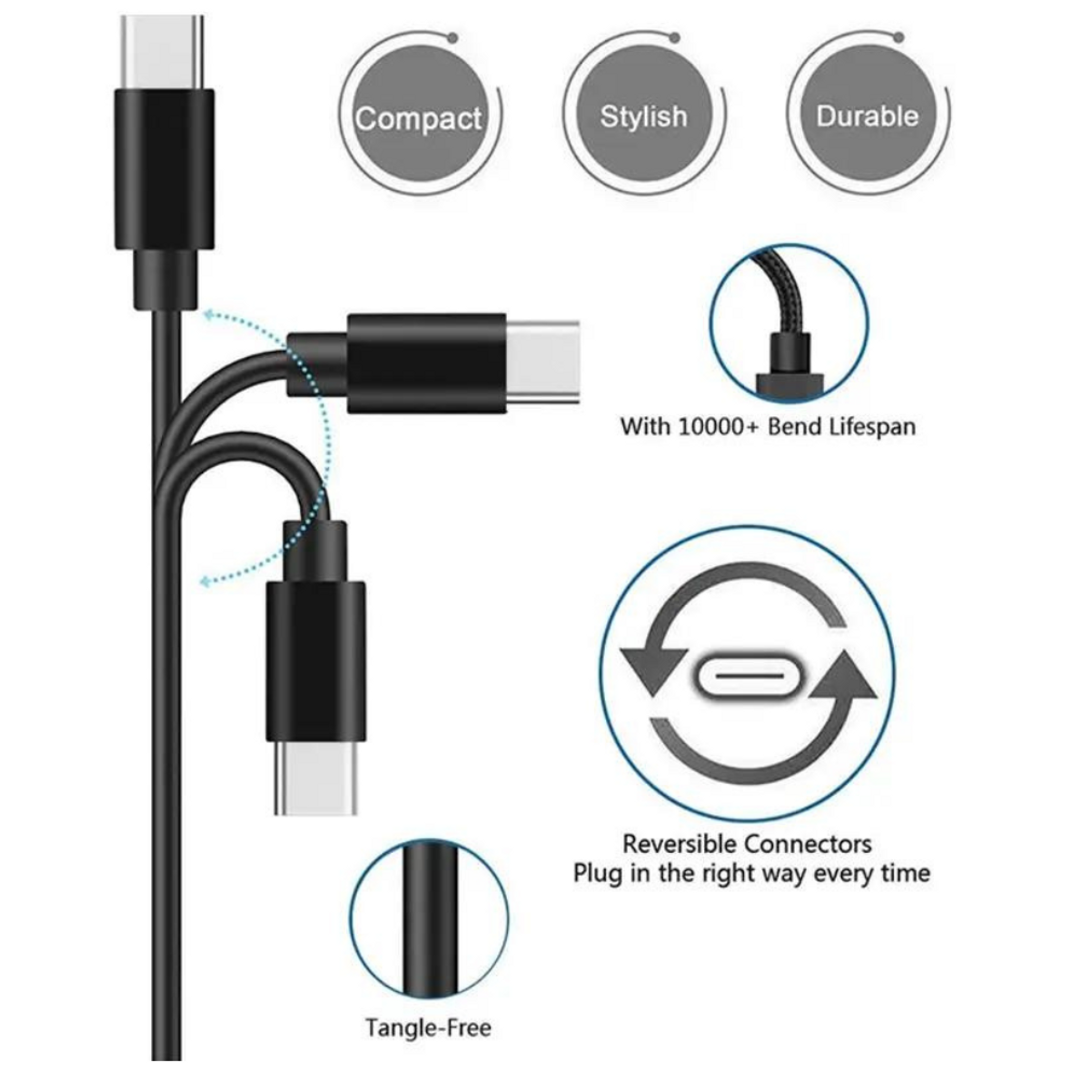 10FT Long USB-C Type C Charge Cable Cord - Device Accessories | CN, Device Accessories, Electronics