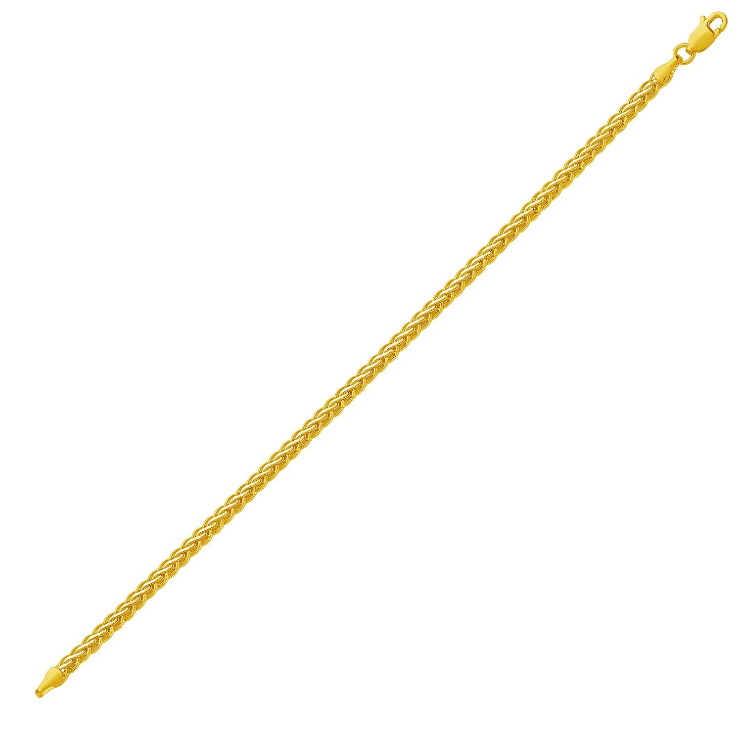 Fine Wheat Chain Bracelet in 10k Yellow Gold - 7.25" - Jewelry