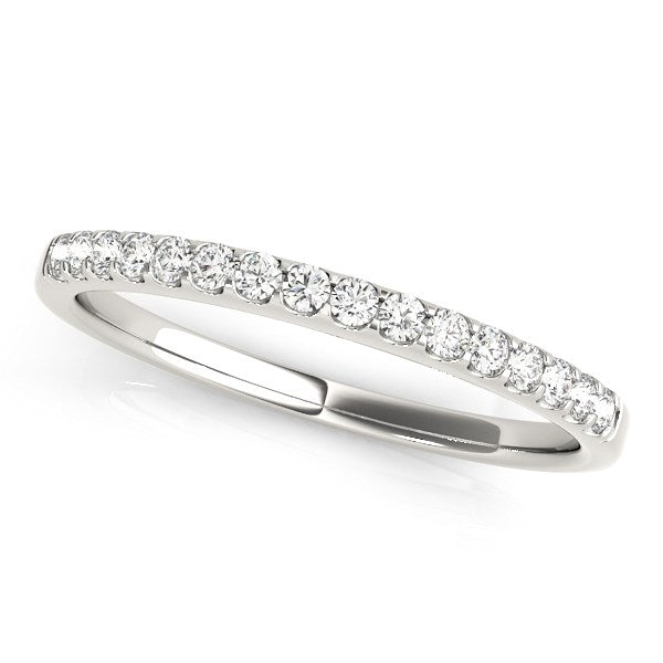 14k White Gold Diamond Scalloped Set Wedding Band (1/6 cttw) - 3 - Jewelry