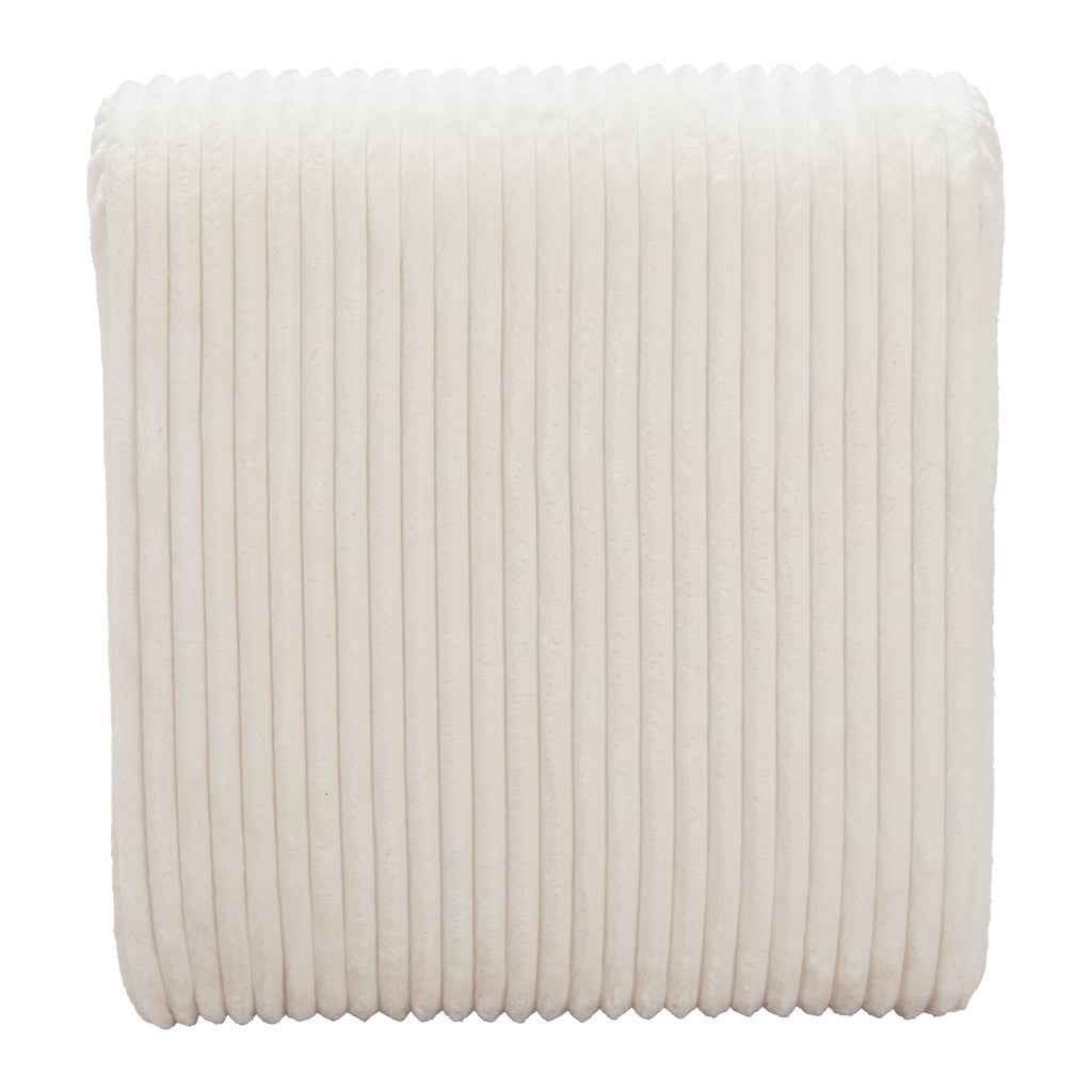 26" White Corduroy And Upholstered Lounge Chair