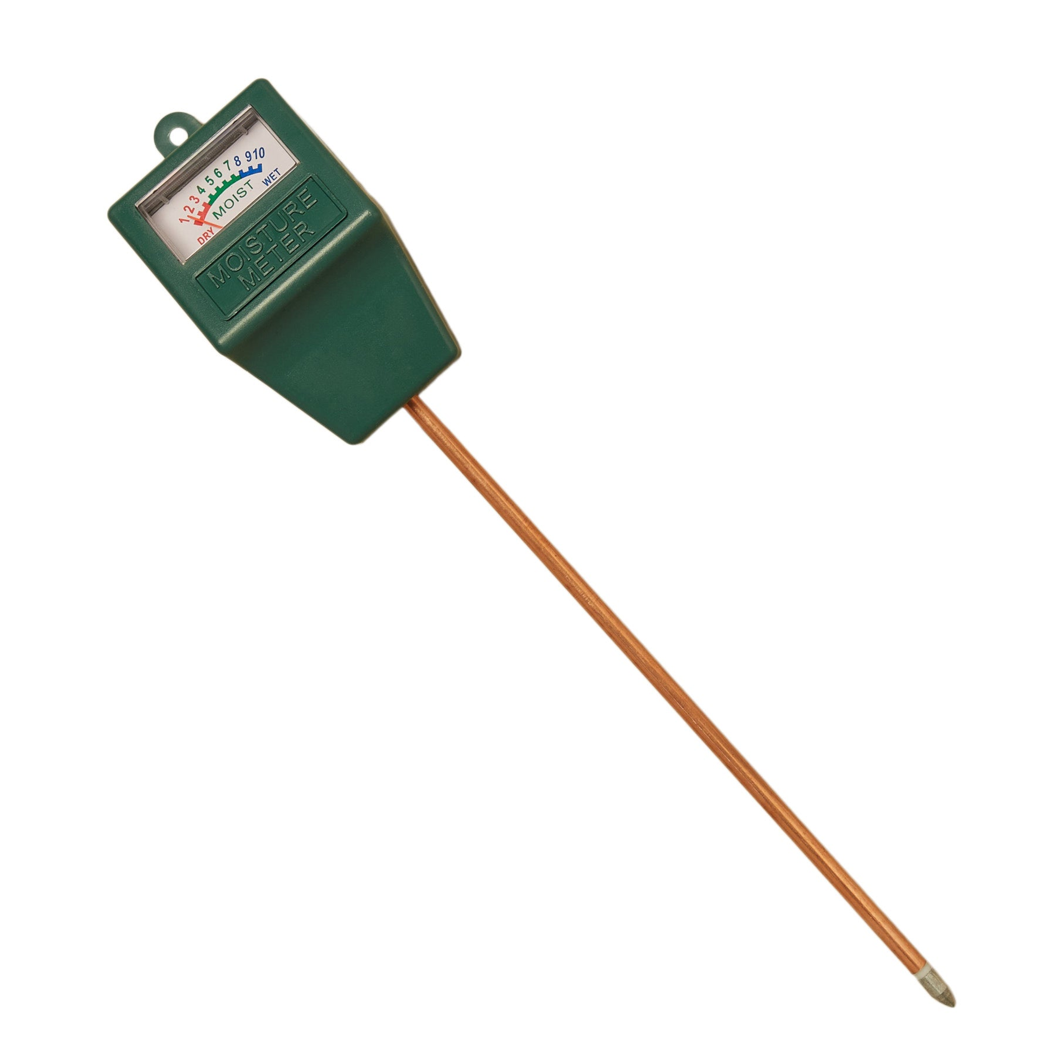 Green moisture meter with long probe for measuring material moisture