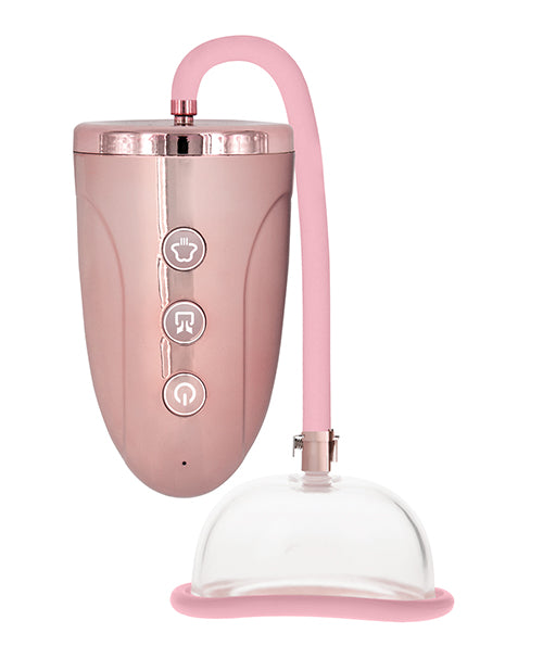 Shots Pumped Automatic Rechargeable Pussy Pump Set - Rose Gold - GreatEagleInc