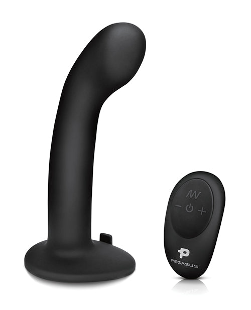 Pegasus 6" Rechargeable P-spot G-spot Peg W/adjustable Harness & Remote Set - Black - GreatEagleInc