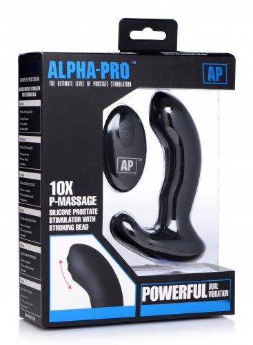 Alpha-pro 10x P-massage Moving Bead Prostate Stimulator - GreatEagleInc