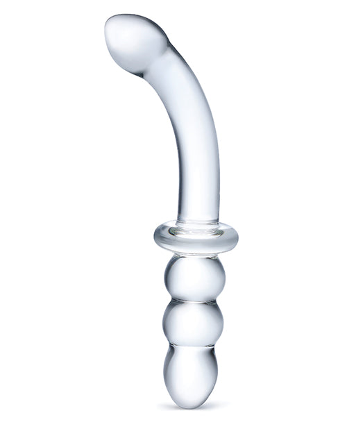 Glas 8" Ribbed G-spot Glass Dildo - GreatEagleInc