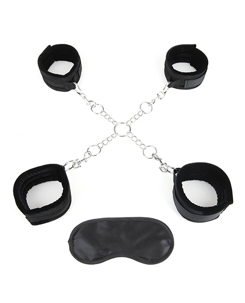 Lux Fetish Deluxe Chain Hogtie W/4 Universal Soft Restraint Cuffs - GreatEagleInc