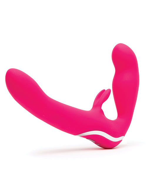 Happy Rabbit Strapless Strap On Rabbit Vibe - Pink - GreatEagleInc