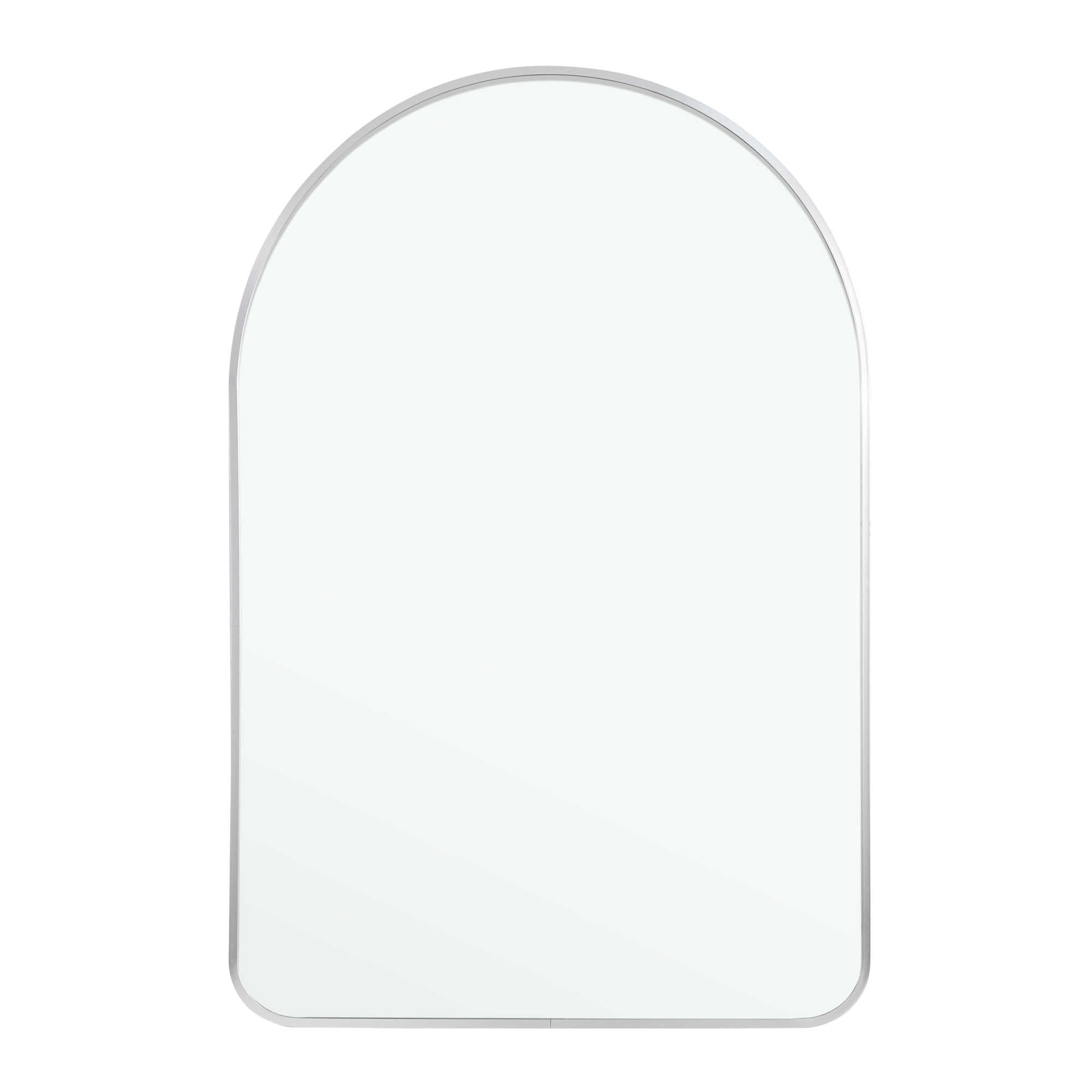 39" Silver Arch Metal Framed Bathroom Vanity Mirror - Bed & Bath