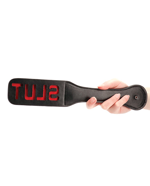 Shots Ouch Slut Paddle - Black - GreatEagleInc