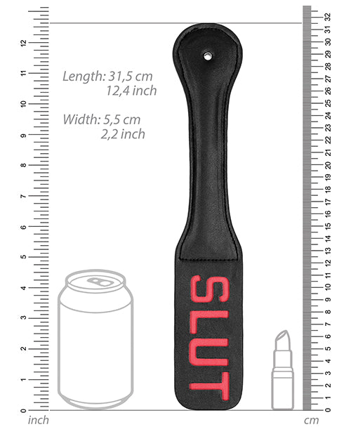 Shots Ouch Slut Paddle - Black - GreatEagleInc