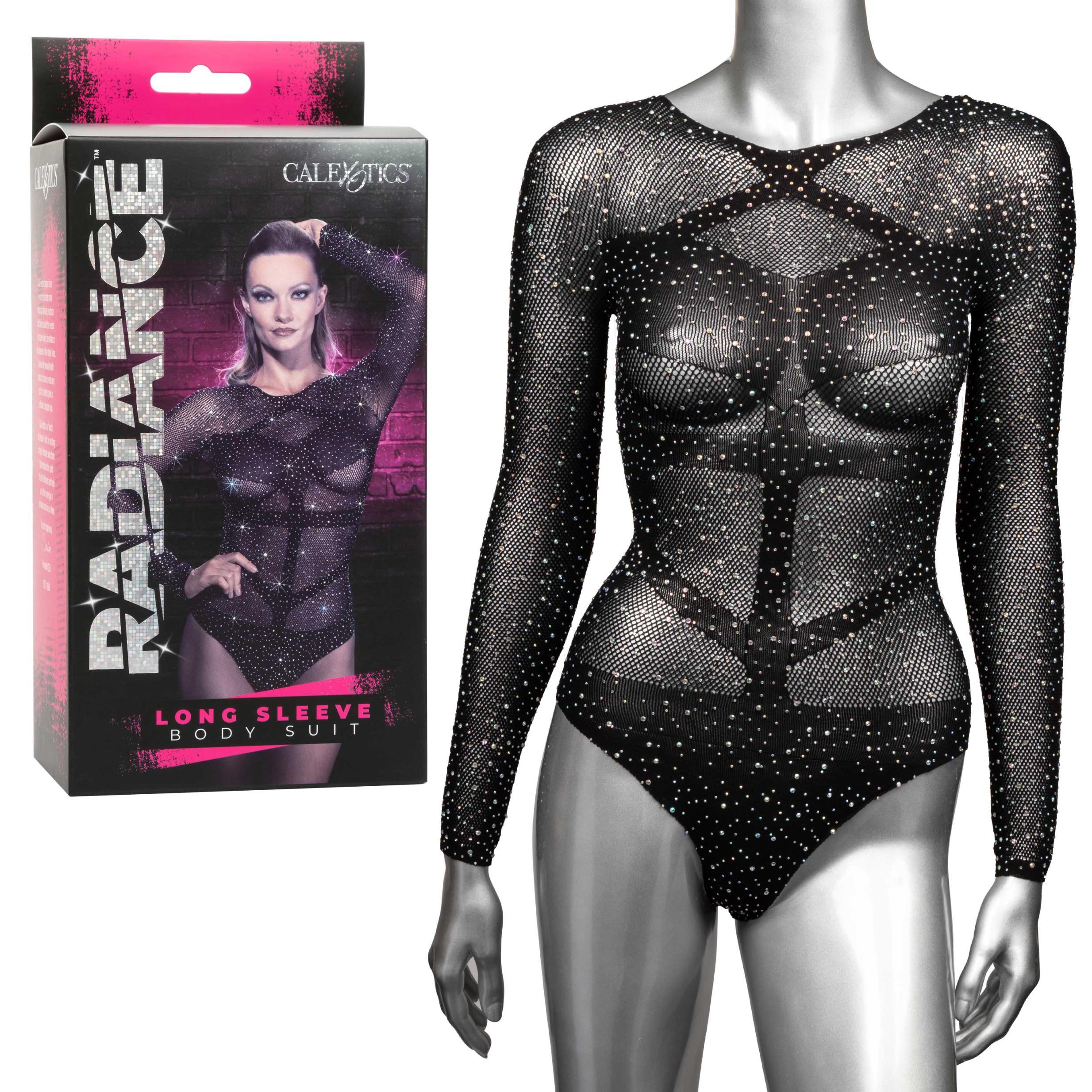 Radiance Long Sleeve Body Suit - - Black - GreatEagleInc