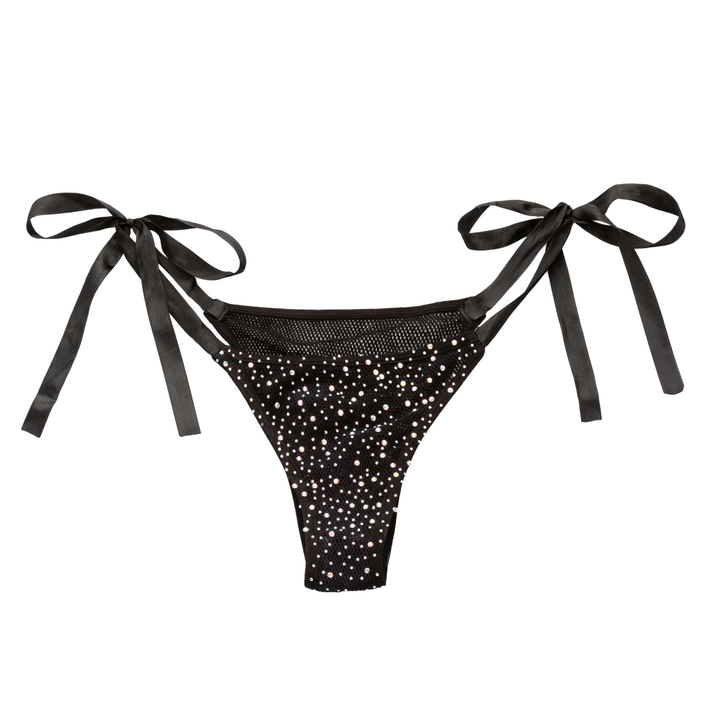 Radiance Side-Tie Panties - Black - GreatEagleInc