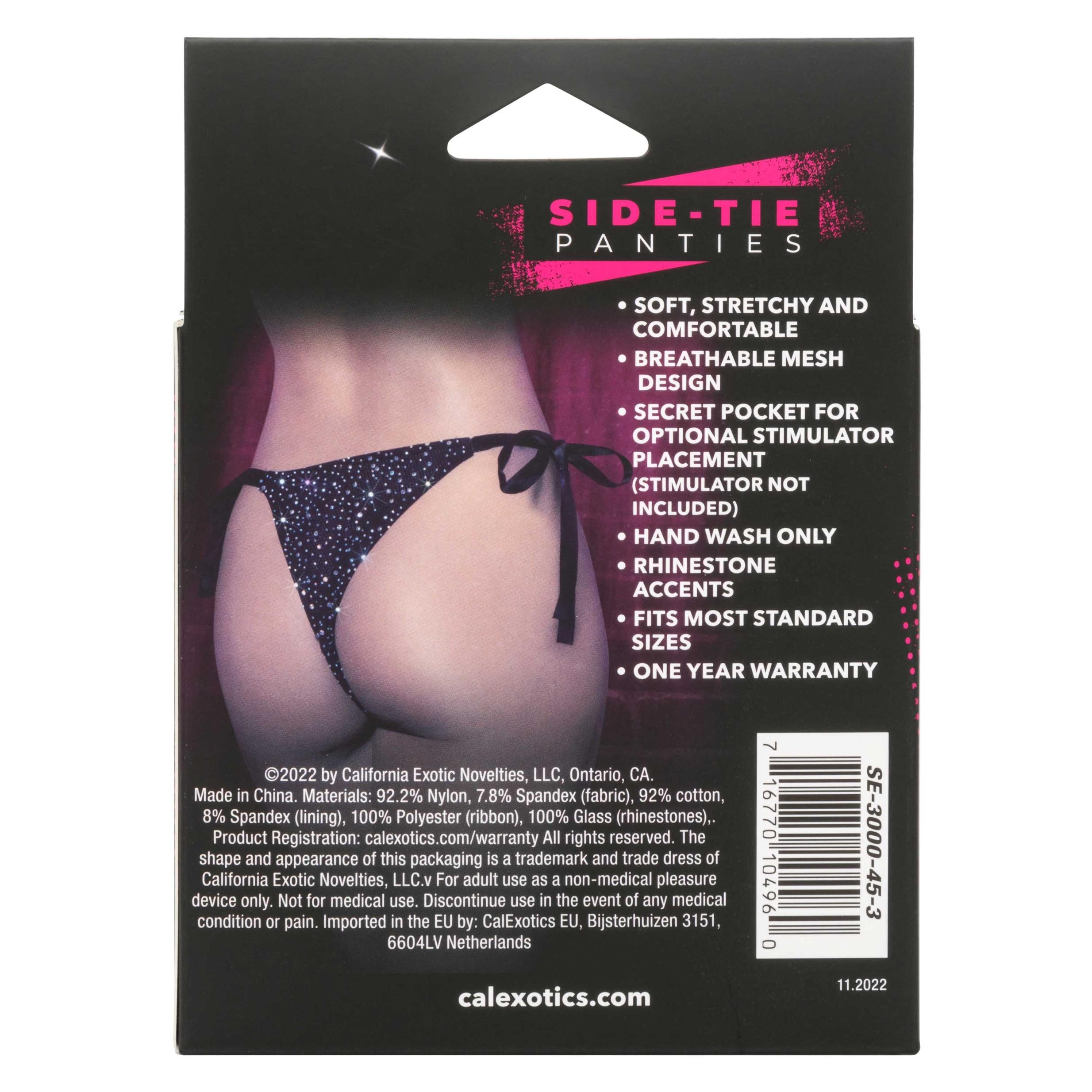 Radiance Side-Tie Panties - Black - GreatEagleInc