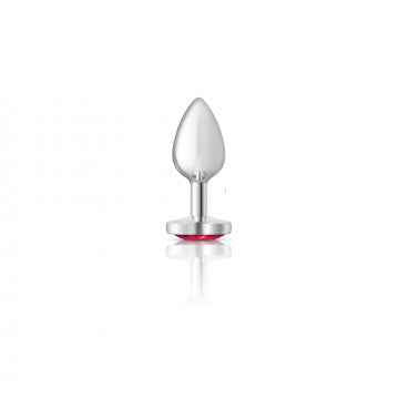 Cheeky Charms Heart Bright Pink Silver Plug