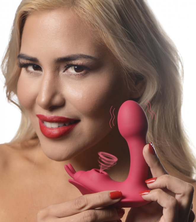 Shegasm Butterfly Tease 10x Clit Suction Stim W/ Remote - GreatEagleInc