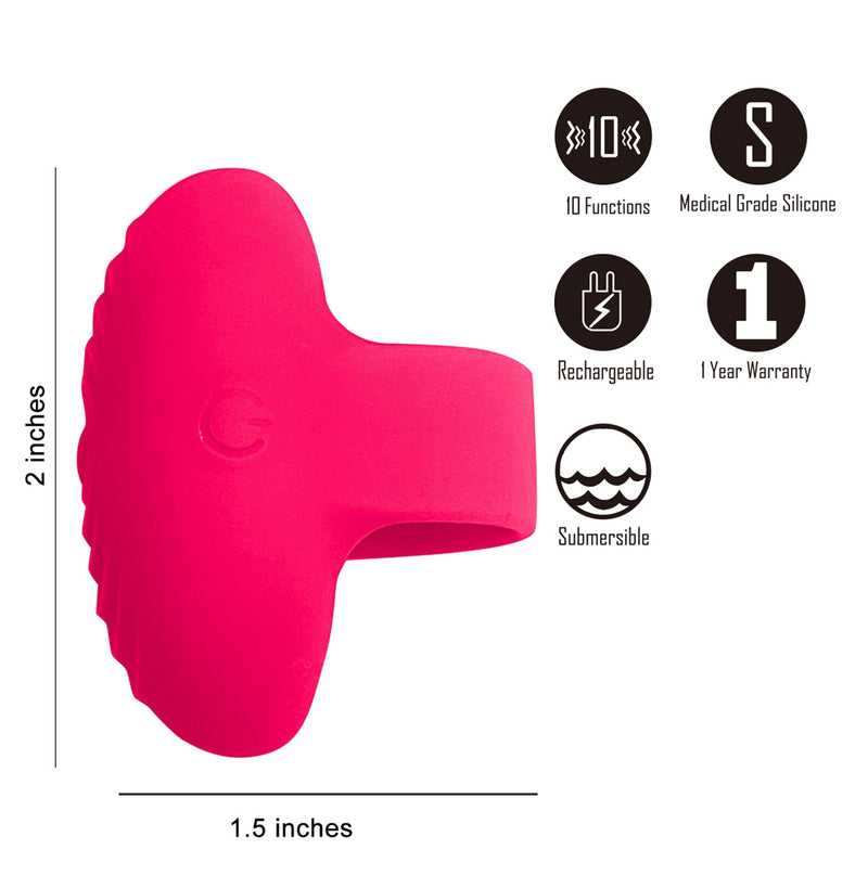Ruby Rechargeable Vibrating Ring - GreatEagleInc