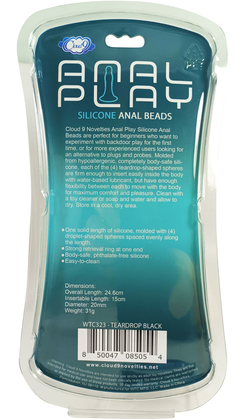 Silicone Anal Teardrop Small Black - GreatEagleInc