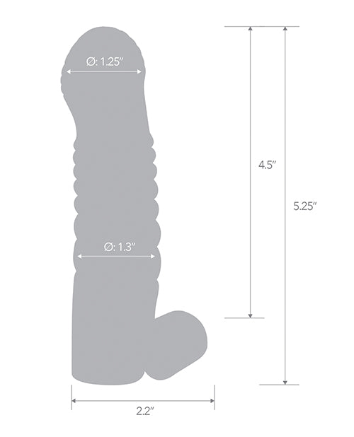 Blue Line C & B 5.25" Vibrating Penis Enhancing Sleeve Extension - Smoke - GreatEagleInc