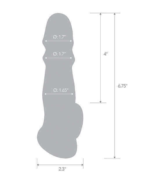 Blue Line C & B 6.75" Girthy Penis Enhancing Sleeve Extension - Clear - GreatEagleInc