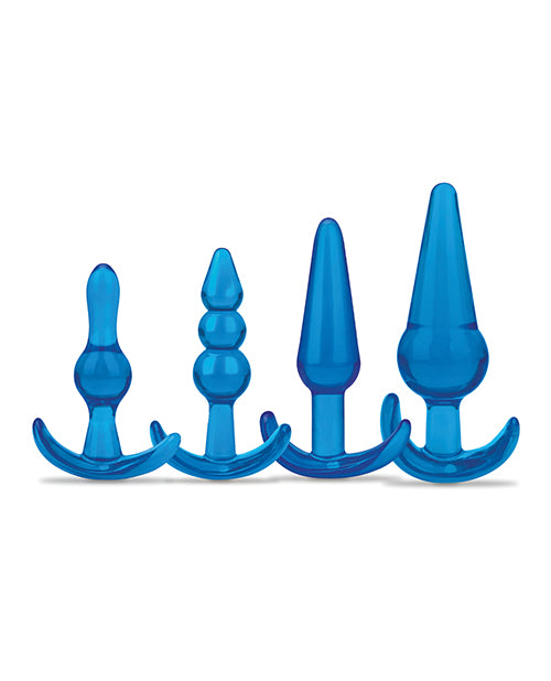 Blue Line C & B 4 Pc Anal Training Set - Jelly Blue - GreatEagleInc