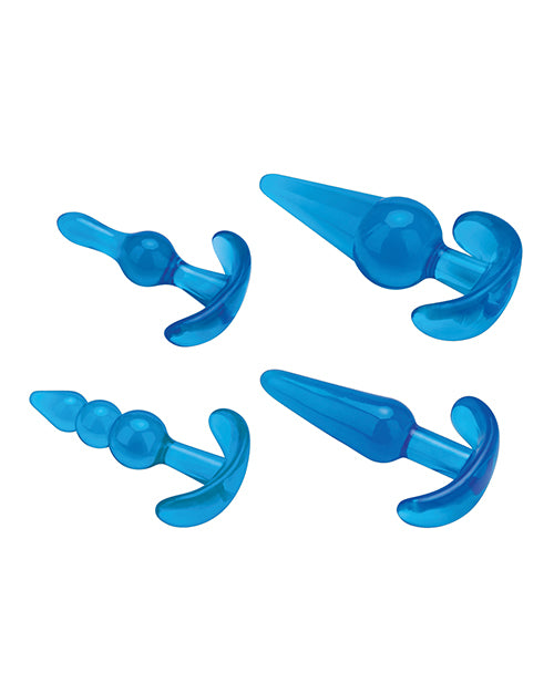 Blue Line C & B 4 Pc Anal Training Set - Jelly Blue - GreatEagleInc