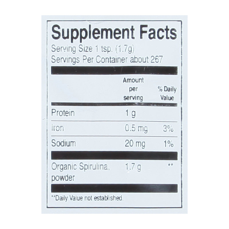 Frontier Herb 100% Organic Spirulina Powder - 1 Lb. - Eco-Friendly Home & Grocery