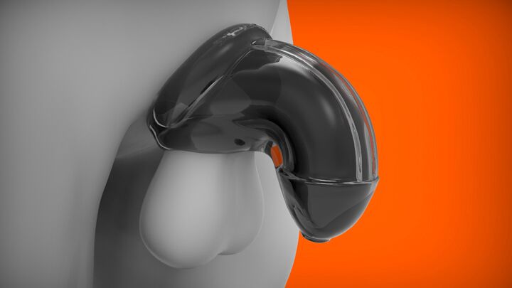 Cock-lock Chastity Atomic Jock Black - GreatEagleInc