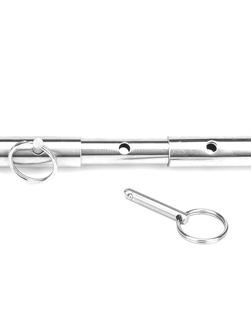 Lux Fetish Expandable Bar Spreader Set W/leatherette Cuffs - GreatEagleInc