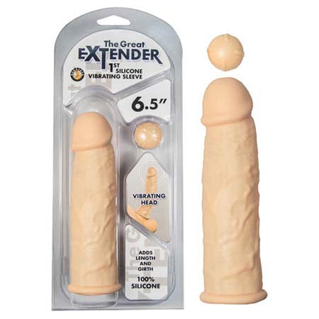 The Great Extender 1st Silicone Vibrating Sleeve 6.5 In