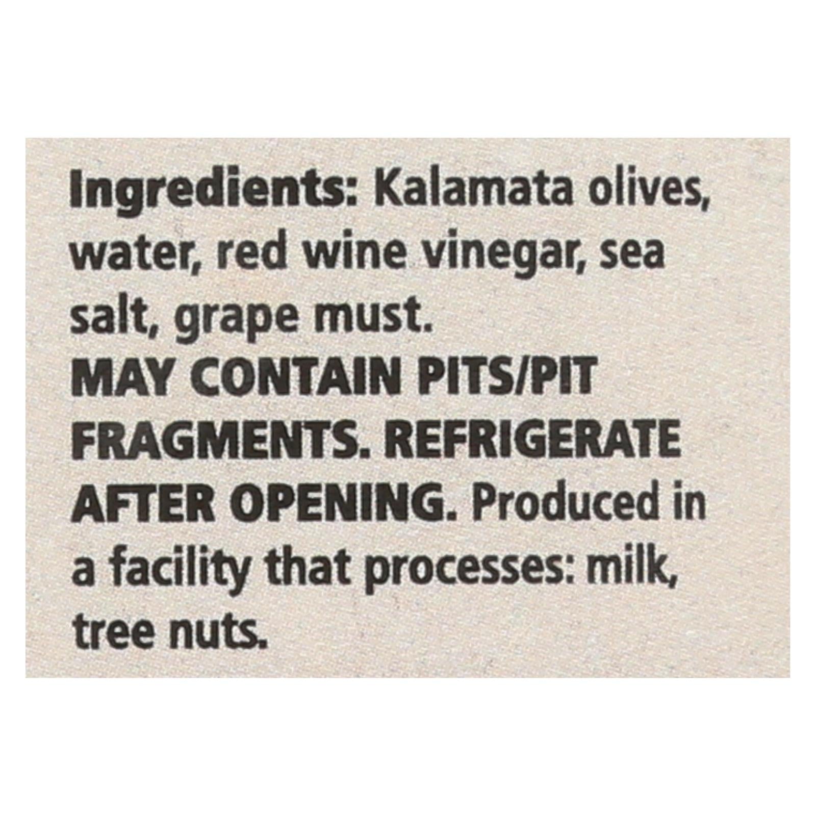 Divina - Organic Pitted Kalamata Olives - Case Of 6 - 6 Oz. - GreatEagleInc