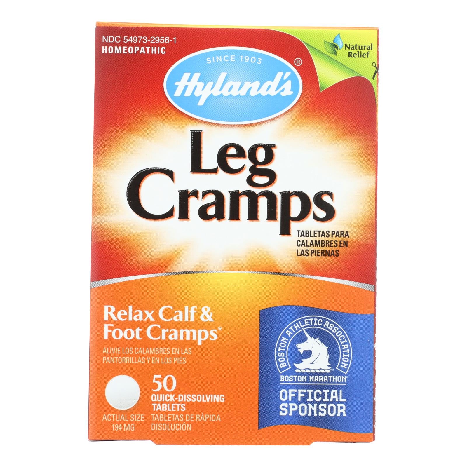 Hyland's Leg Cramps - 50 Quick Disolving Tablets - GreatEagleInc