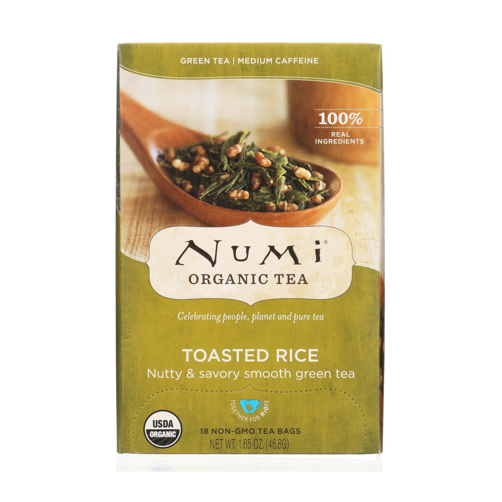 Numi Tea Toasted Rice Green Tea - Organic - Case Of 6 - 18 Bags - GreatEagleInc