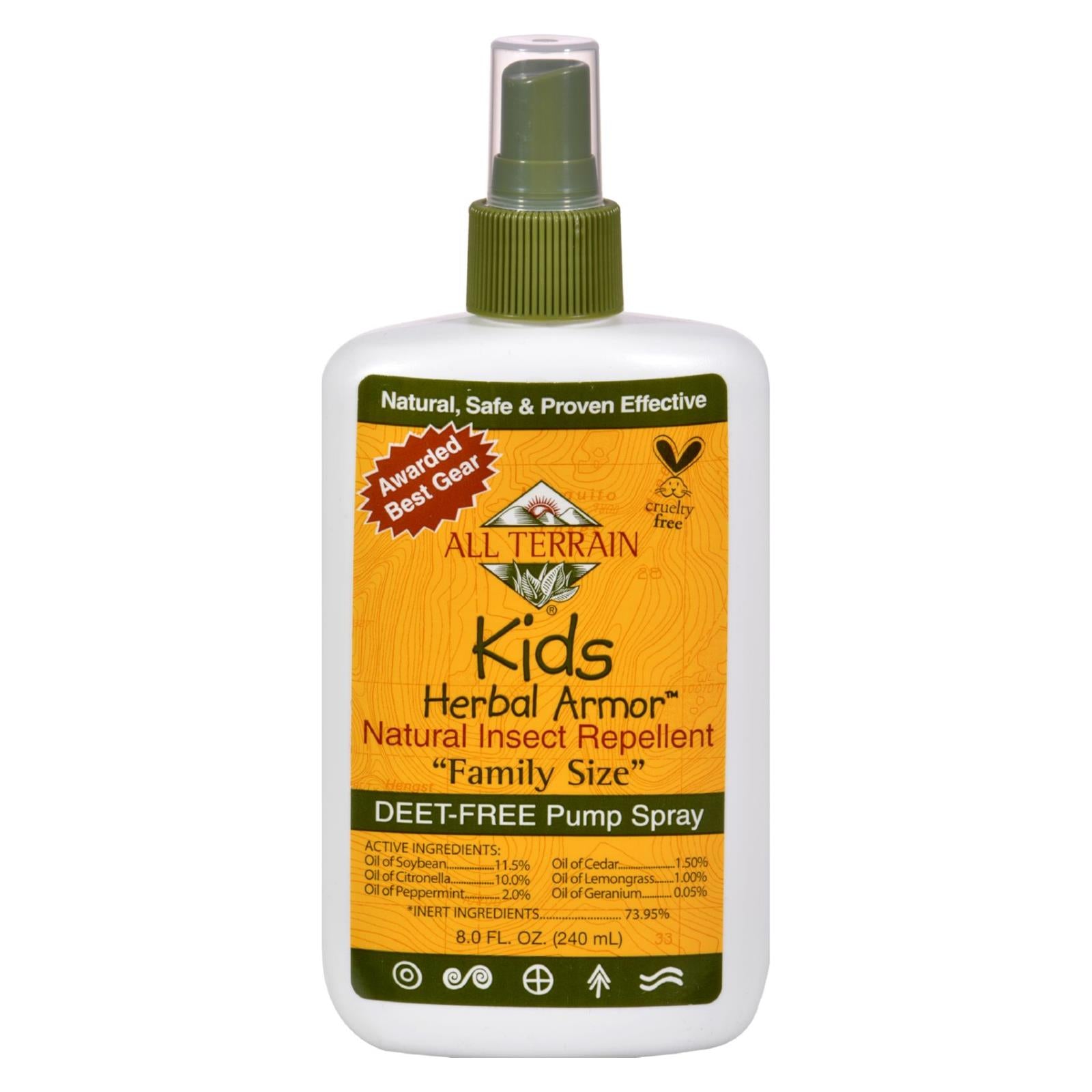 All Terrain - Herbal Armor Natural Insect Repellent - Kids - Family Sz - 8 Oz - GreatEagleInc