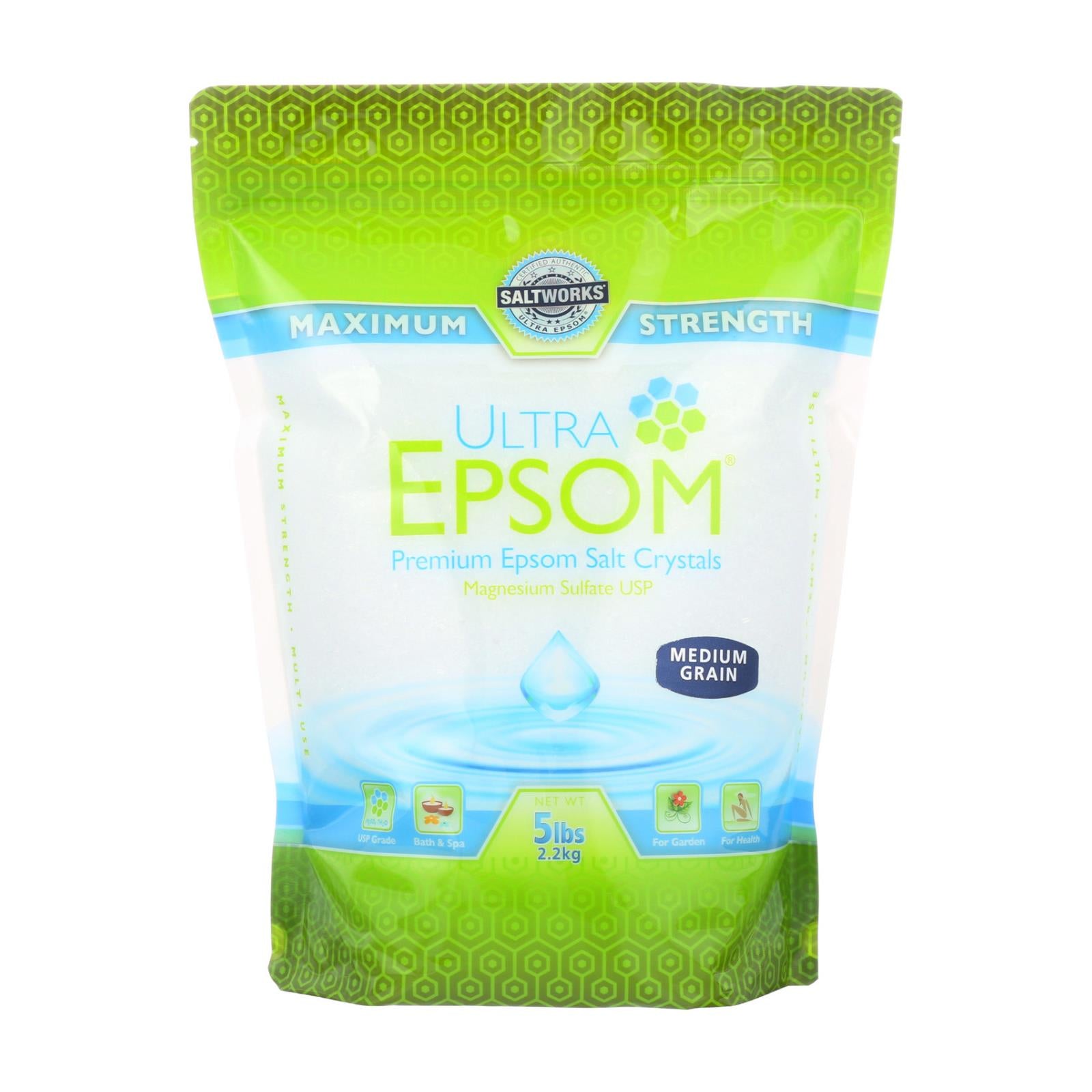 Ultra Epsom Salt - Medium Grain - 5 Lb - GreatEagleInc