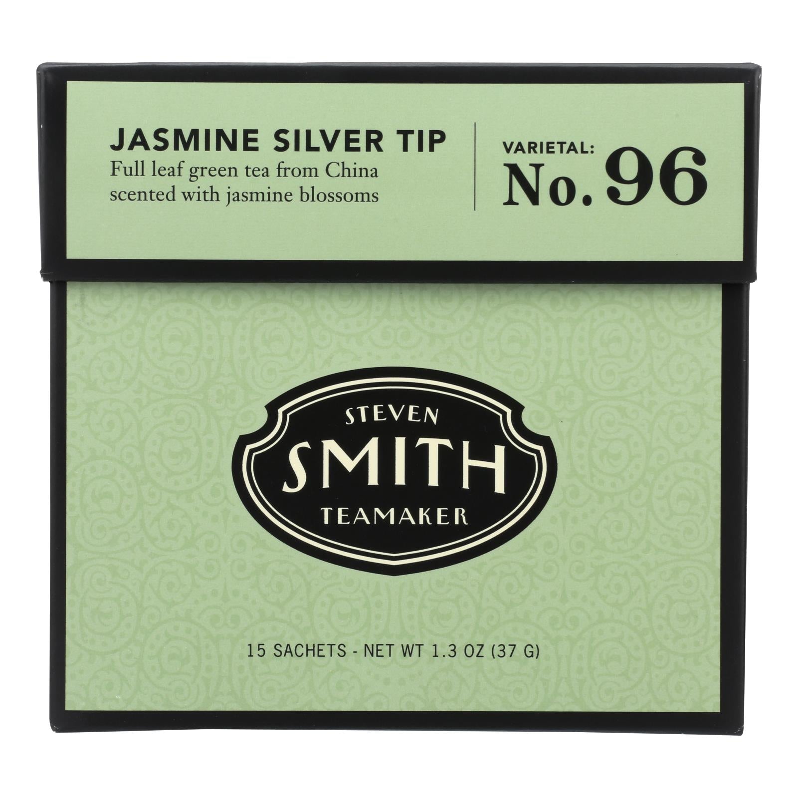 Smith Teamaker Green Tea - Jasmine Slvr Tp - Case Of 6 - 15 Bags - GreatEagleInc