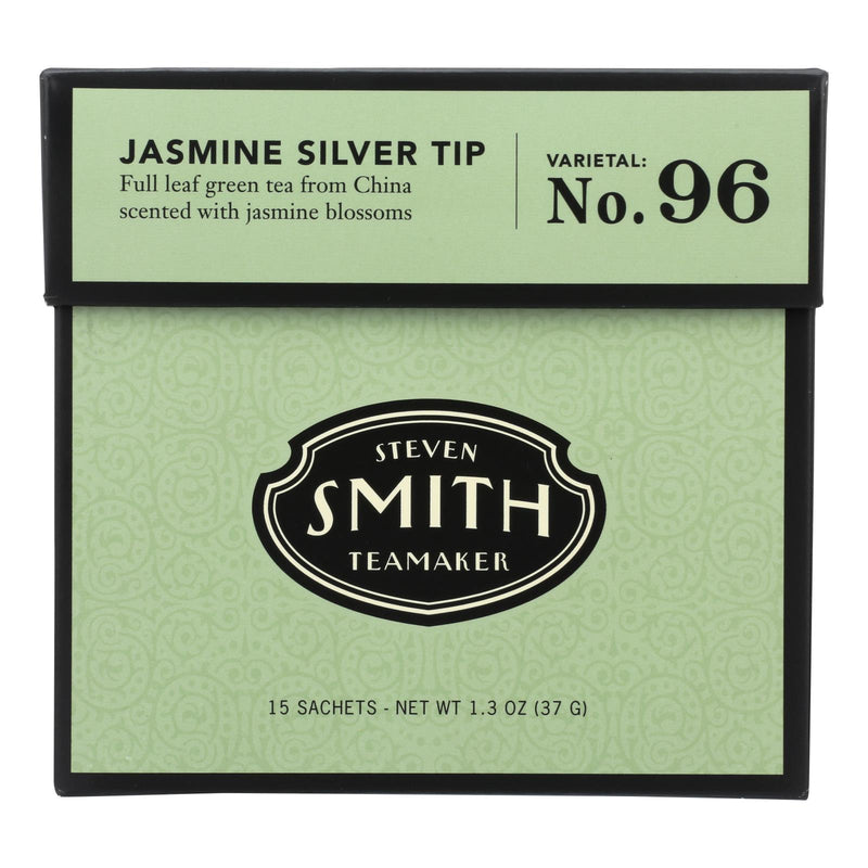 Smith Teamaker Green Tea - Jasmine Slvr Tp - Case Of 6 - 15 Bags - GreatEagleInc