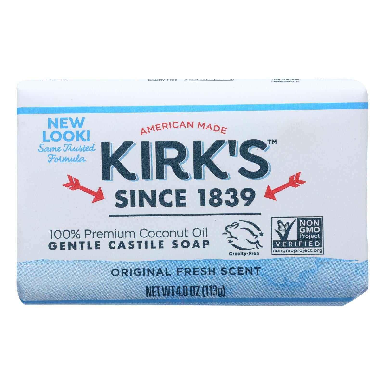 Kirk's Natural Original Castile Soap - 4 Oz - GreatEagleInc