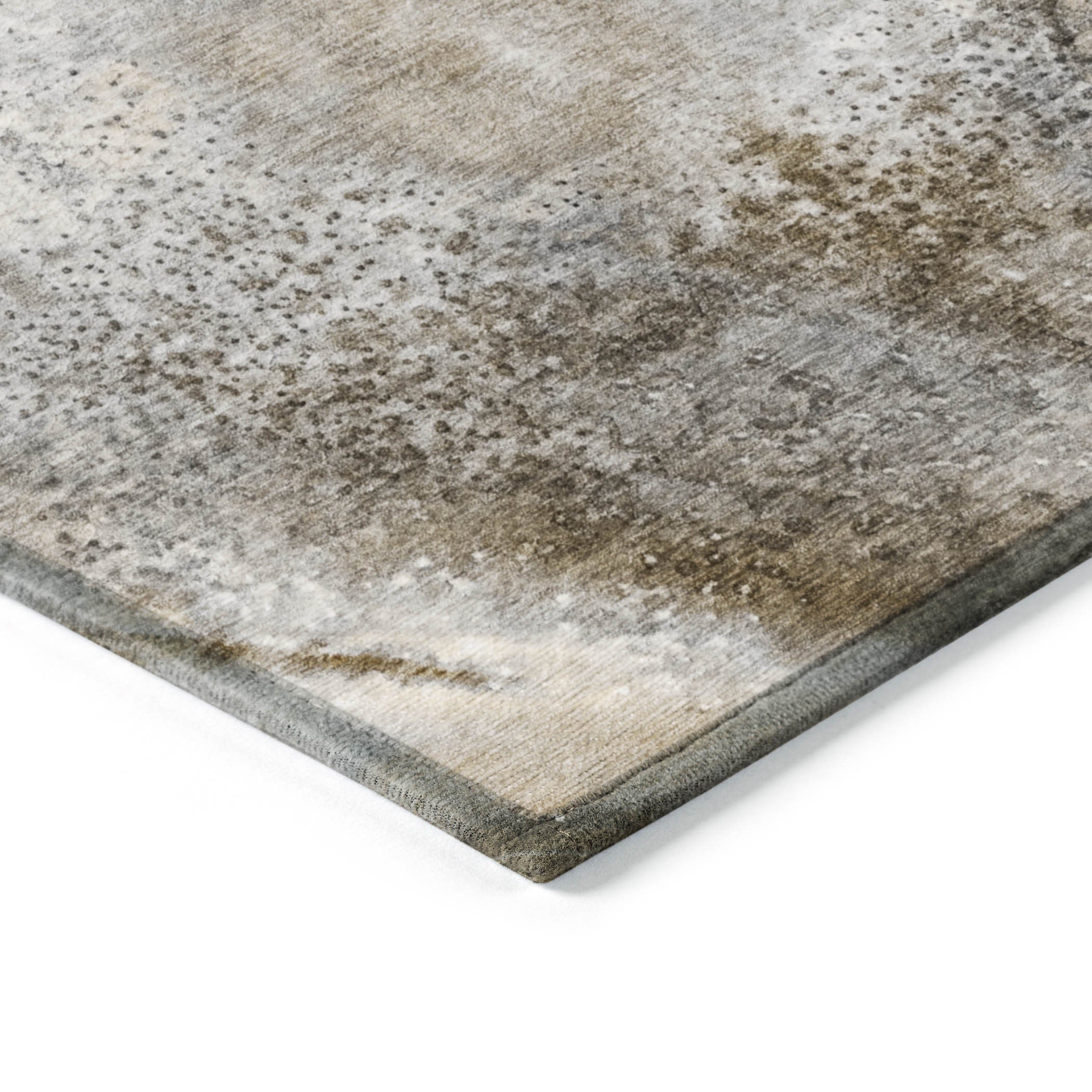 8' X 10' Beige Abstract Washable Non Skid Indoor Outdoor Area Rug - Outdoor