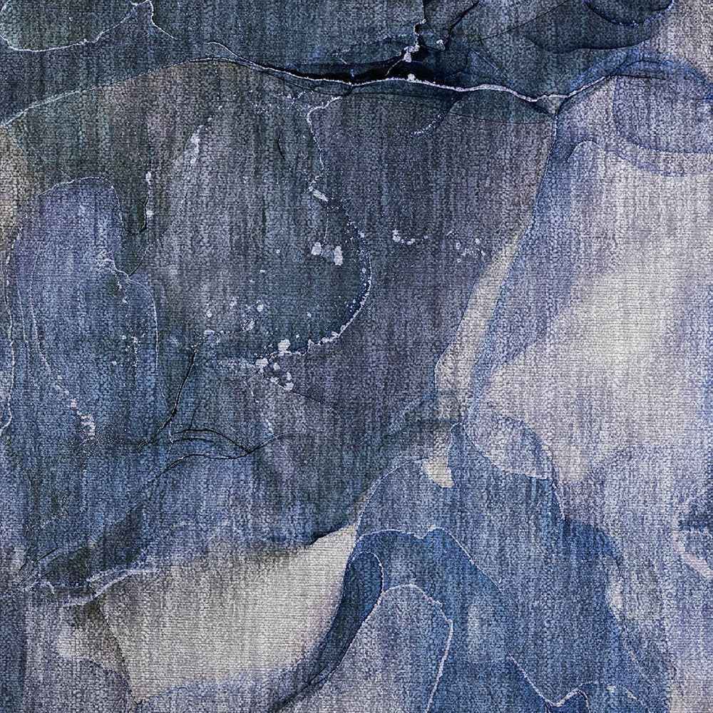 2' X 3' Blue Abstract Washable Non Skid Indoor Outdoor Area Rug