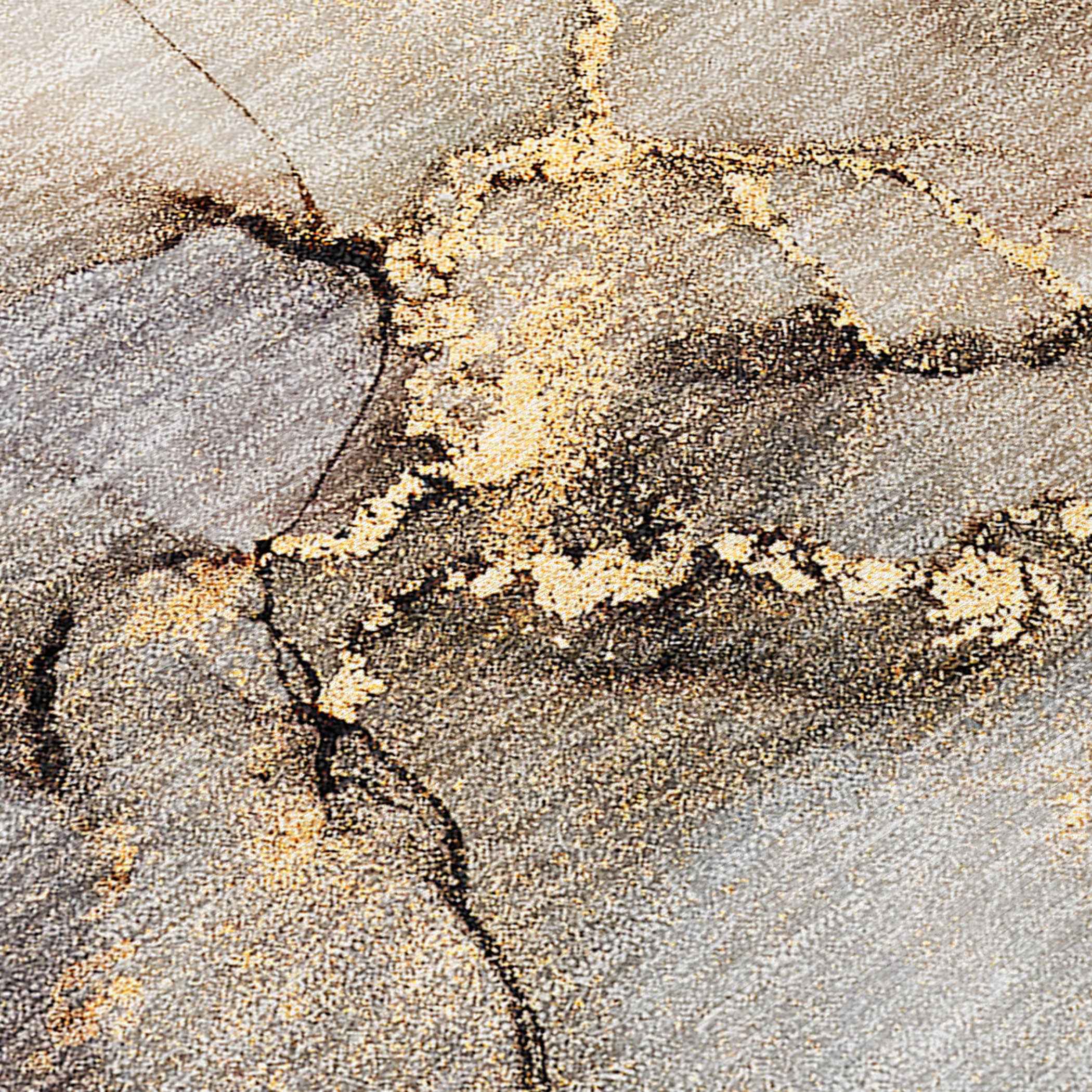 8' X 10' Beige Abstract Washable Non Skid Indoor Outdoor Area Rug